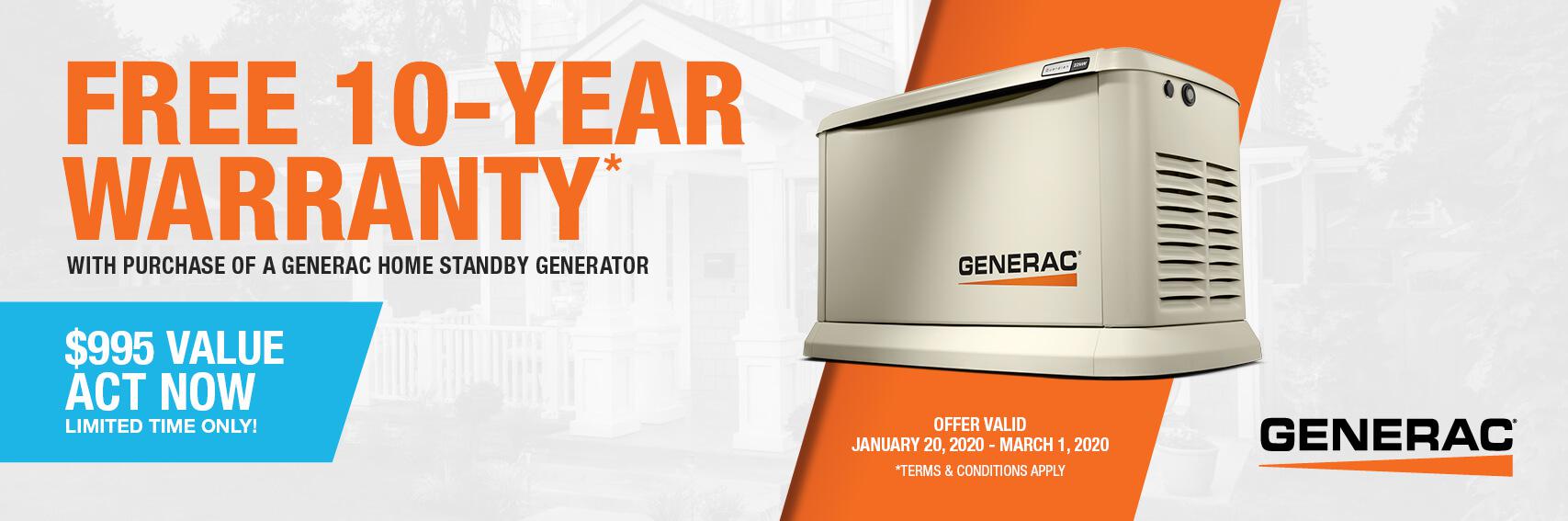 Homestandby Generator Deal | Warranty Offer | Generac Dealer | Pensacola, FL, FL